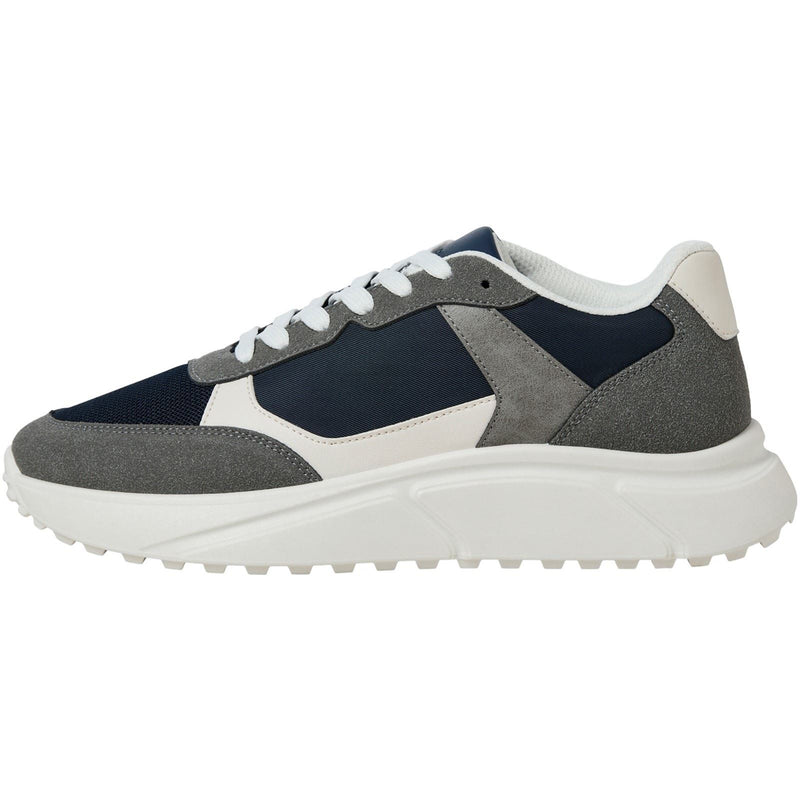 Jack & Jones Aspire Runner Baskets Pour Hommes En Polyuréthane Castlerock/Navy Blazer