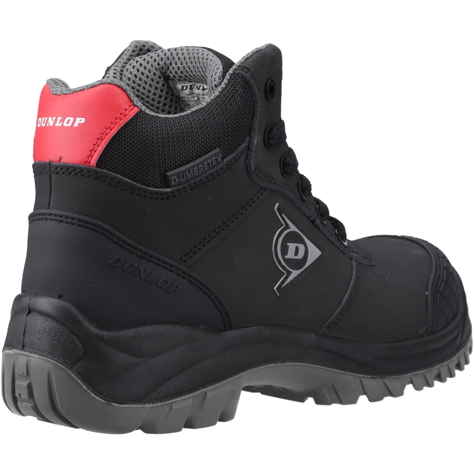 Dunlop First One Adv Titan Bottes De Sécurité Nubuck Pour Hommes Noires/Rouges