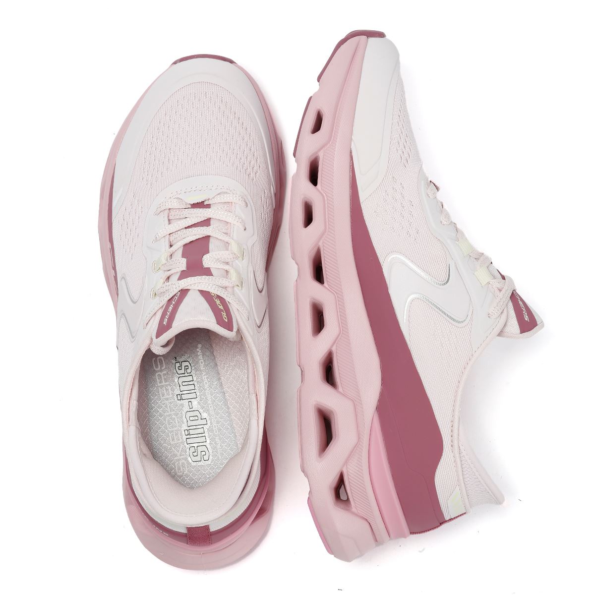 Skechers Slip-Ins Glide Step Altus Baskets En Maille Pour Femmes En Rose
