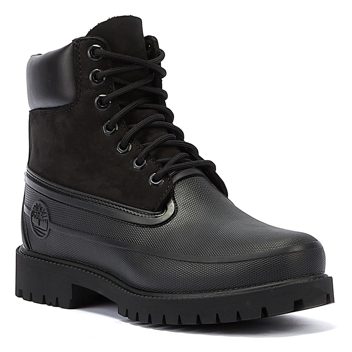Timberland 6 Inch Rubber Bottes noires pour hommes