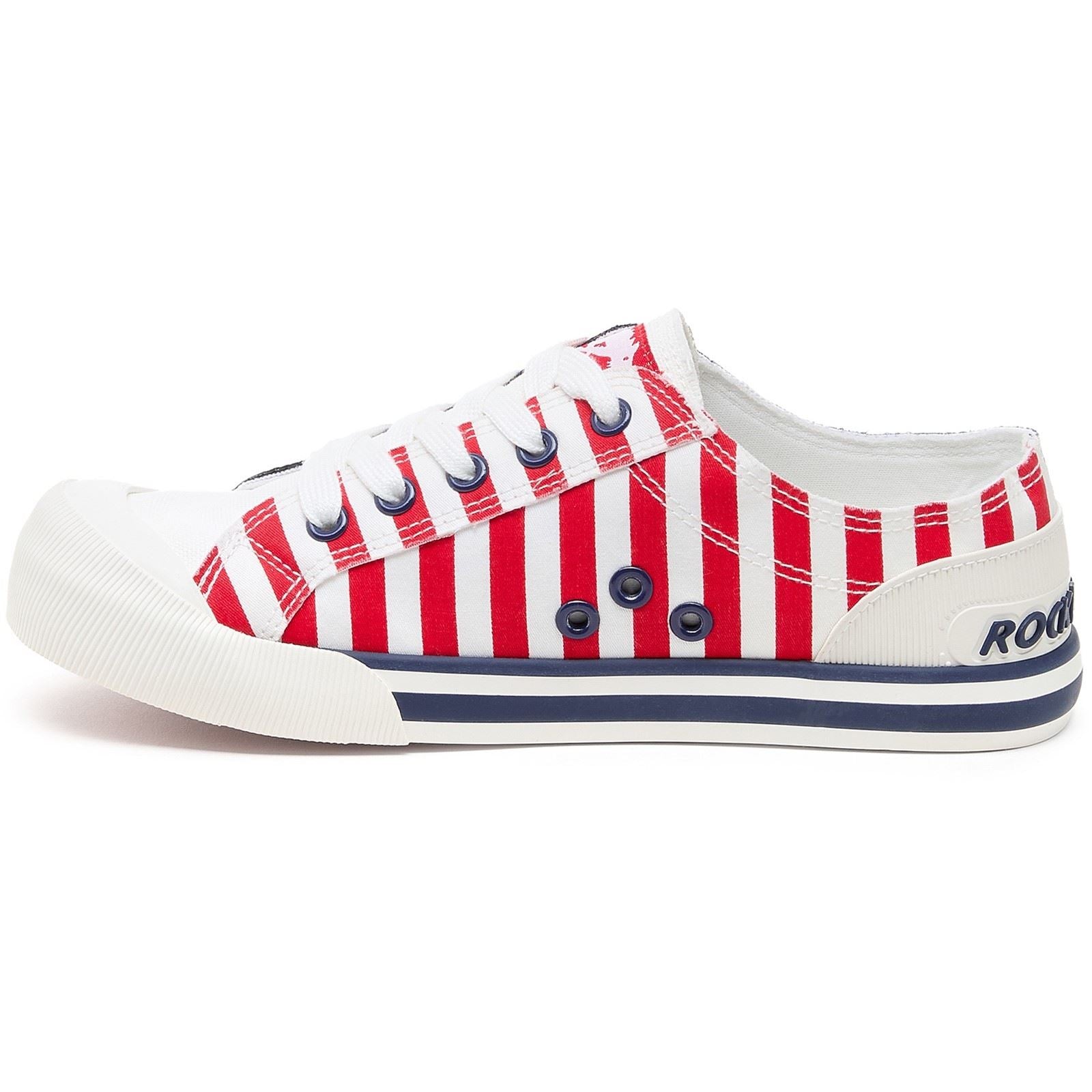 Rocket Dog Jazzin Spangle Chaussures De Sport En Coton Pour Femmes Rouge/Marine