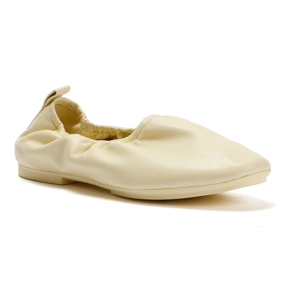 FitFlop X Pantone Delicato Ballerina Chaussures En Cuir Jaunes Pour Femmes