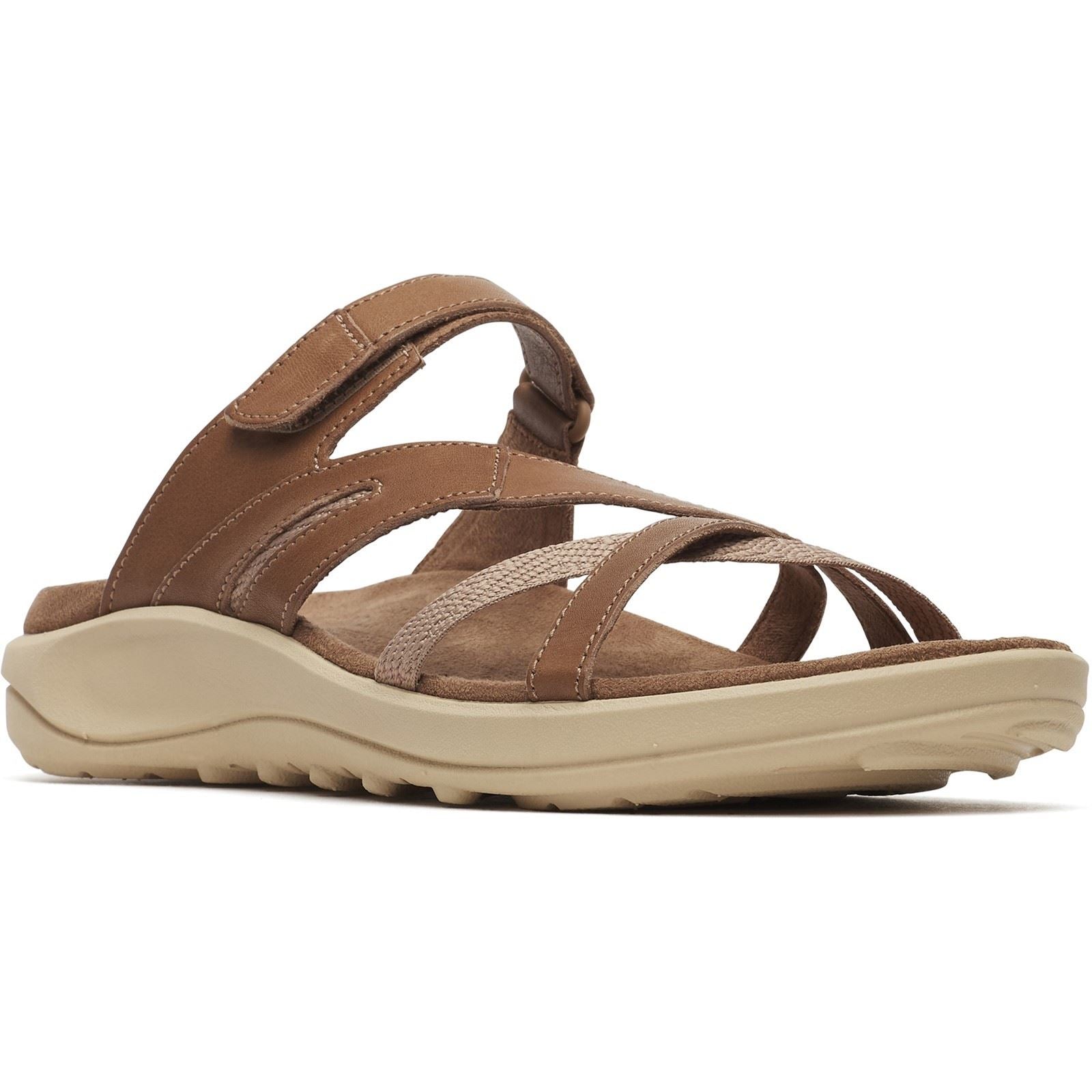 Merrell District 4 Sandales En Cuir Pour Femmes Couleur Moka