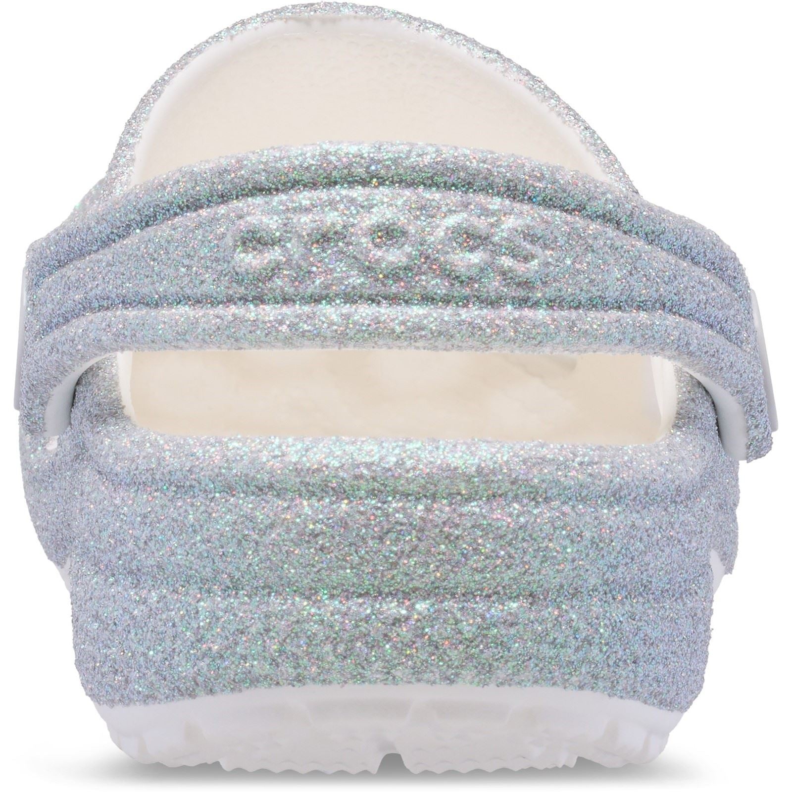Crocs Classic Glitter Clog Mocassins Blancs En Thermoplastique