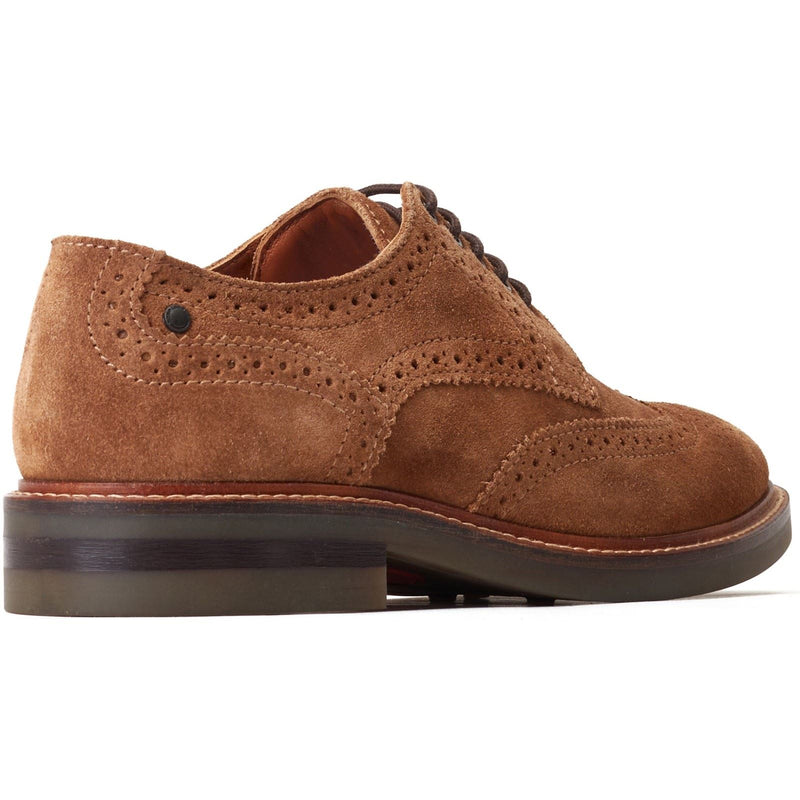 Base London Hatfield Chaussures Richelieu En Cuir Pour Hommes De Couleur Gingembre