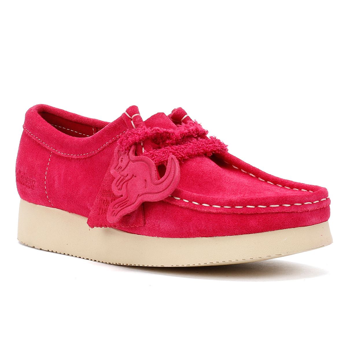 Clarks Originals Wallabee Day Chaussures Roses Pour Femmes En Suède