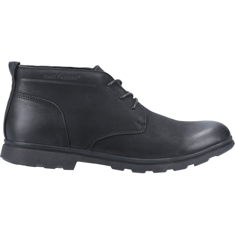 Hush Puppies Tyson Chukka Bottes Noires En Cuir Pour Hommes