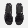 Timberland Clairemont Way Fisherman Sandales Noires Pour Femmes En Cuir