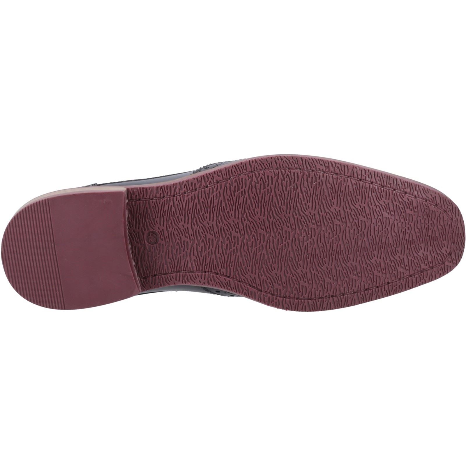 Hush Puppies Mack Chaussures Richelieu Noires En Cuir Pour Hommes