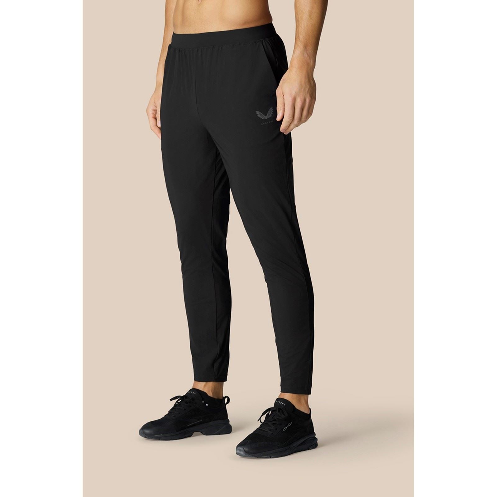 Castore Tech Training Pants Jogging Noir Pour Homme En Nylon