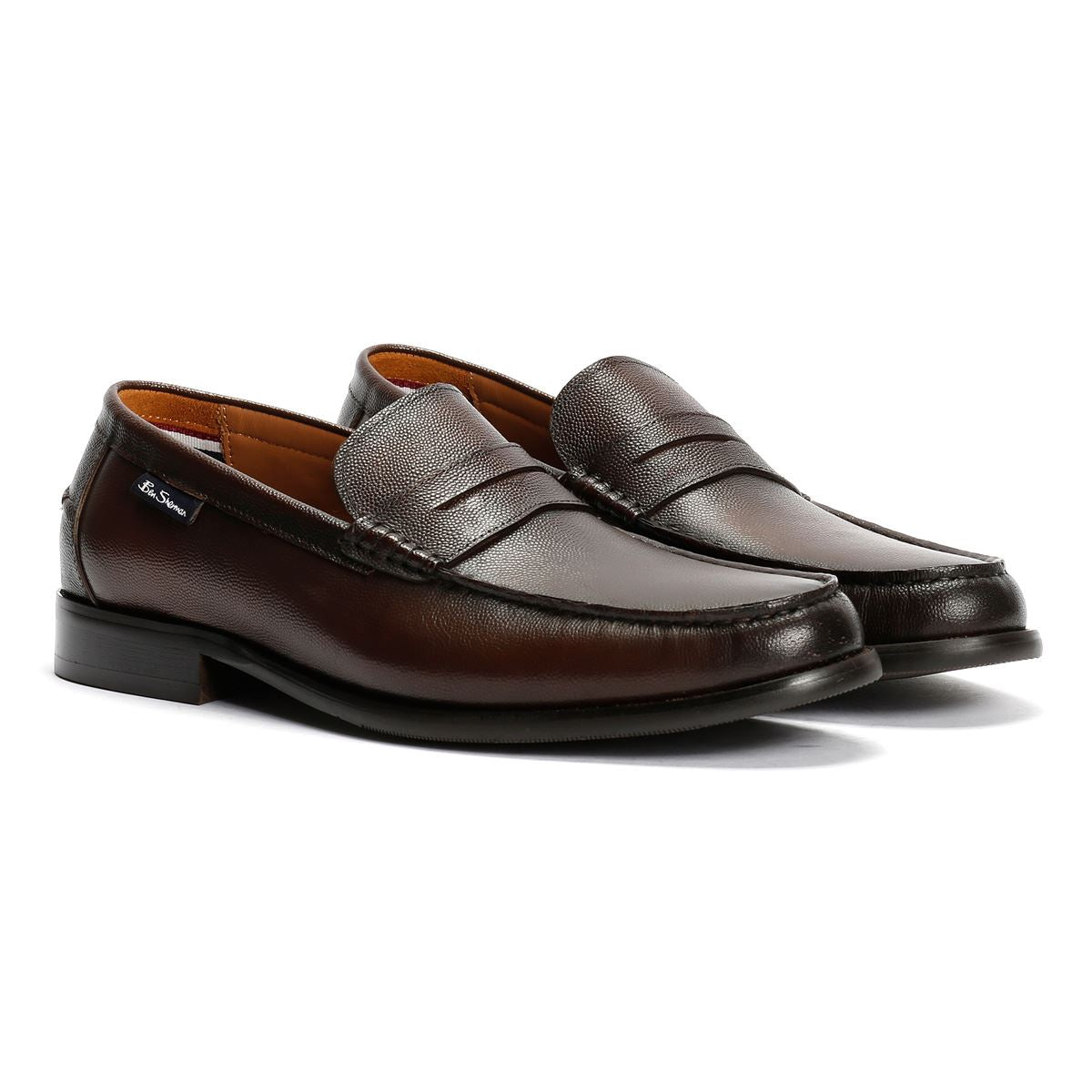 Ben Sherman Hester Mocassins En Cuir Marron Pour Hommes