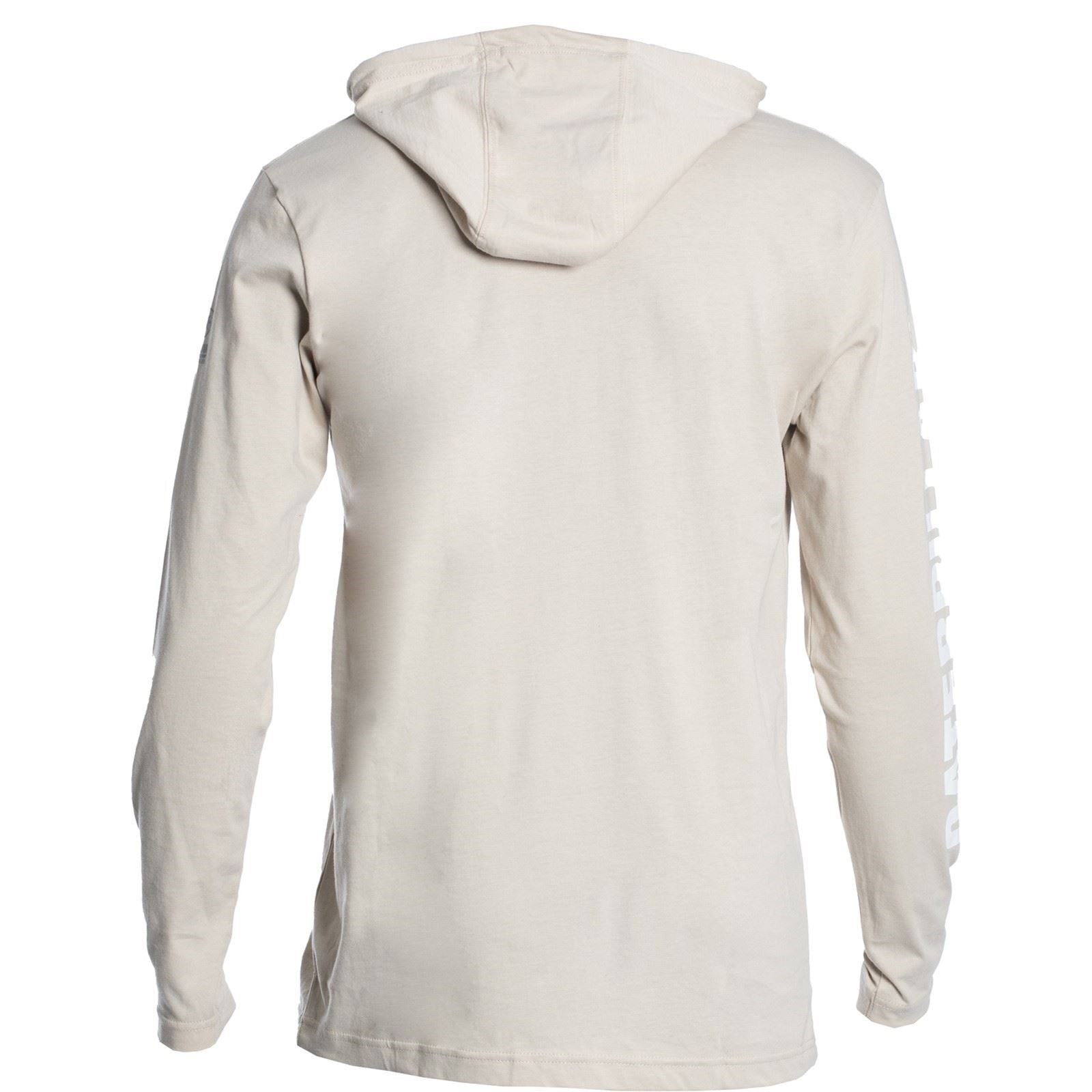 Caterpillar Hooded Long Sleeve T-Shirt En Coton Beige Pour Hommes
