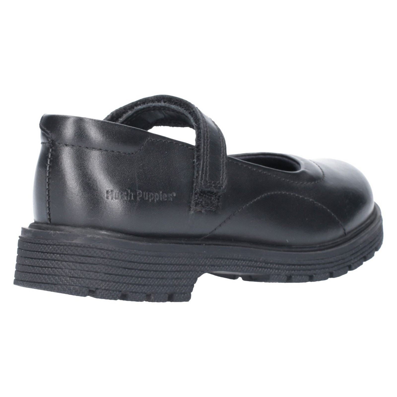 Hush Puppies Tally Junior Chaussures Noires Pour Filles En Cuir