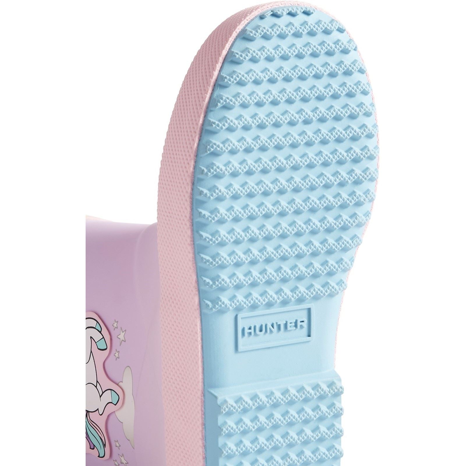 Hunter Kids First Unicorn Print Boot Bottes En Caoutchouc Blue Frost/ Parfait Pink Pour Filles