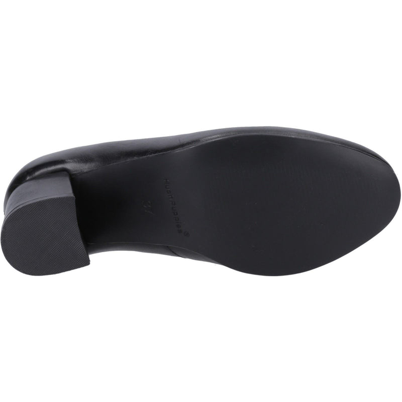 Hush Puppies Anna Wide Talons Noirs En Cuir Pour Femmes