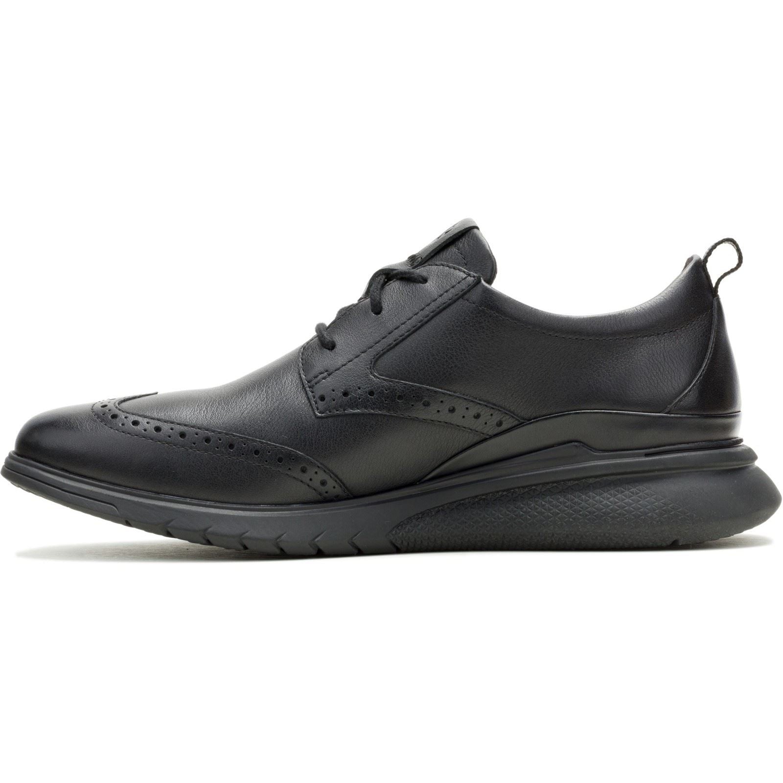 Hush Puppies Advance Chaussures À Lacets Noires/noires Pour Hommes En Cuir