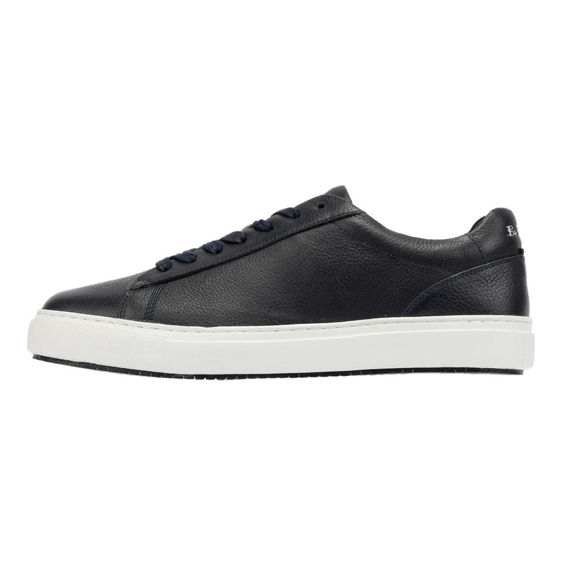 Ben Sherman Ace Cupsole Chaussures De Sport En Cuir Pour Hommes Bleues