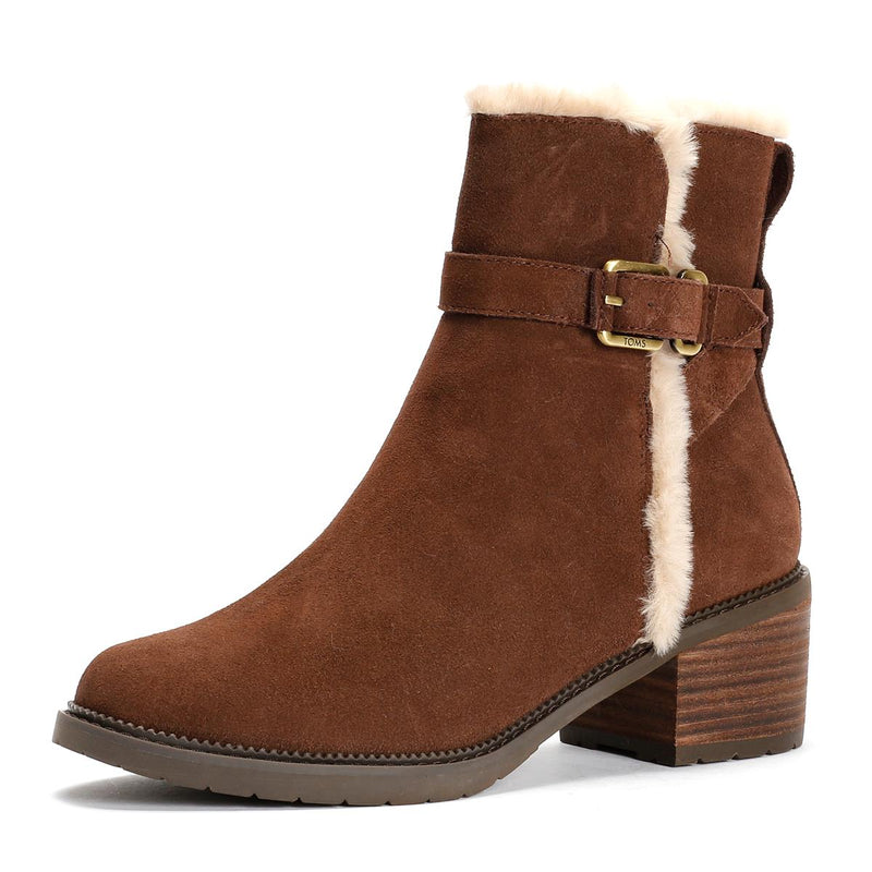 TOMS Hailey Buckle Bottes Brunes Pour Femmes En Suede