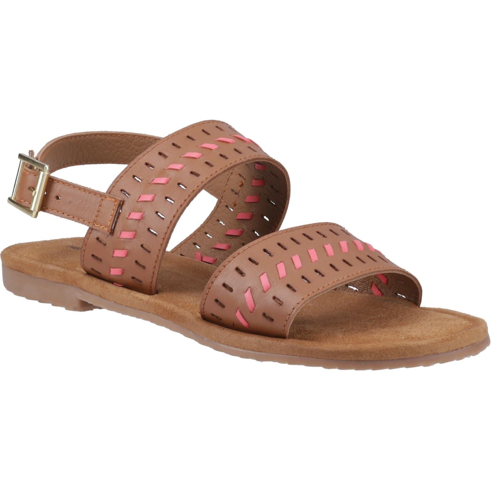 Hush Puppies Hadley Sandales En Cuir Pour Femme Couleur Tan