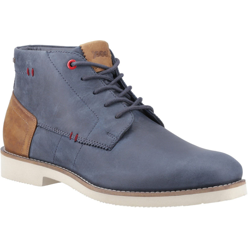 Pod Aries Bottes En Cuir Bleu Marine Pour Hommes