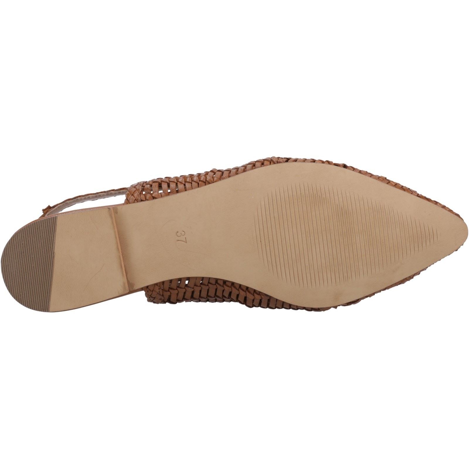 Hush Puppies Dalia Woven Ballons Plats Pour Femmes En Cuir De Couleur Tan