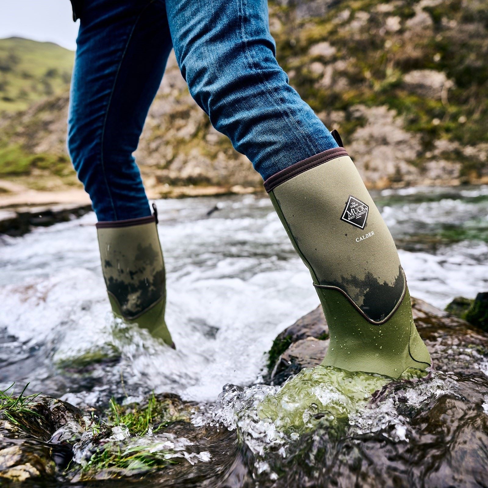 Muck Boots Calder Bottes En Caoutchouc Wellington Olive