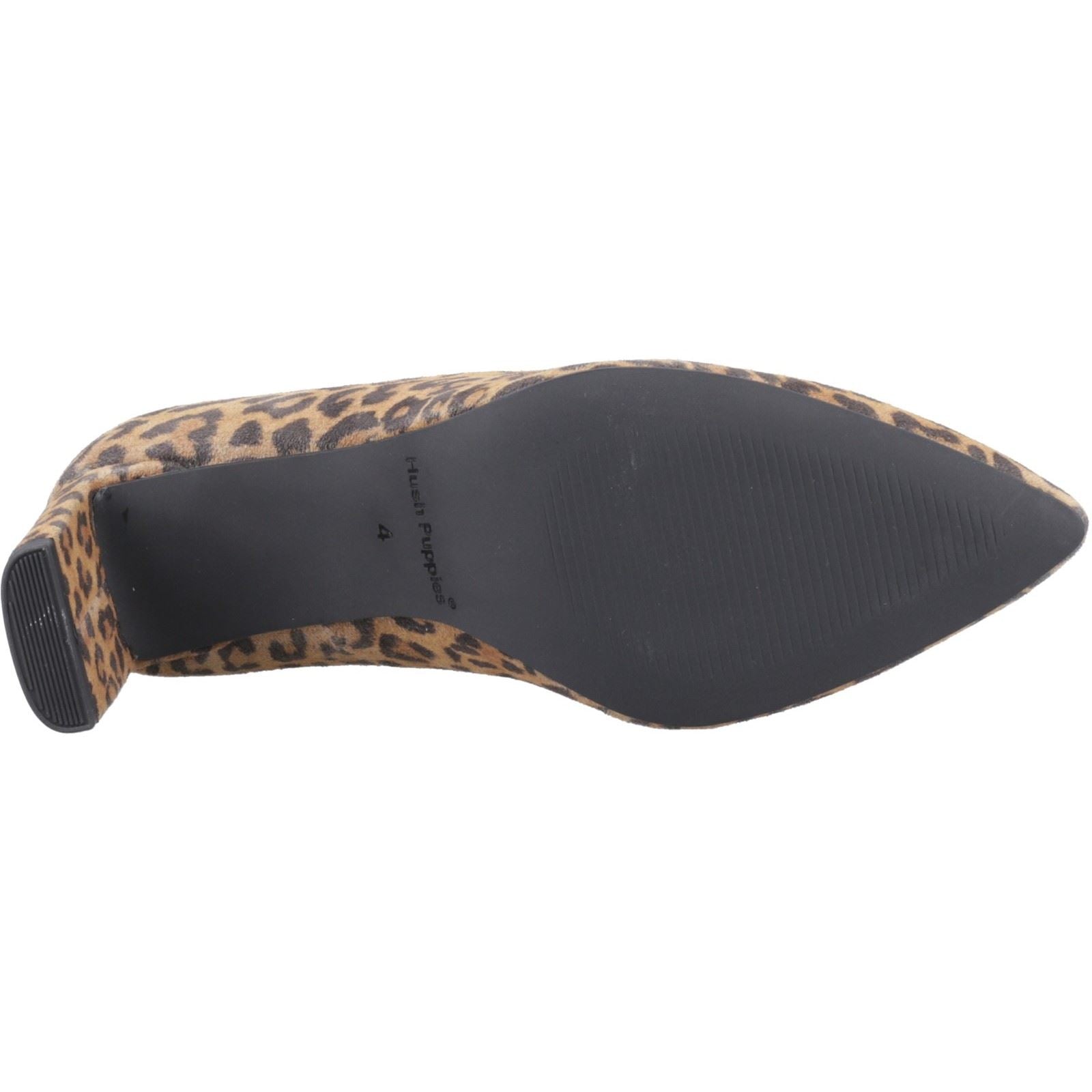 Hush Puppies Olivia Chaussures À Talons Ronds Pour Femme En Léopard Suédois