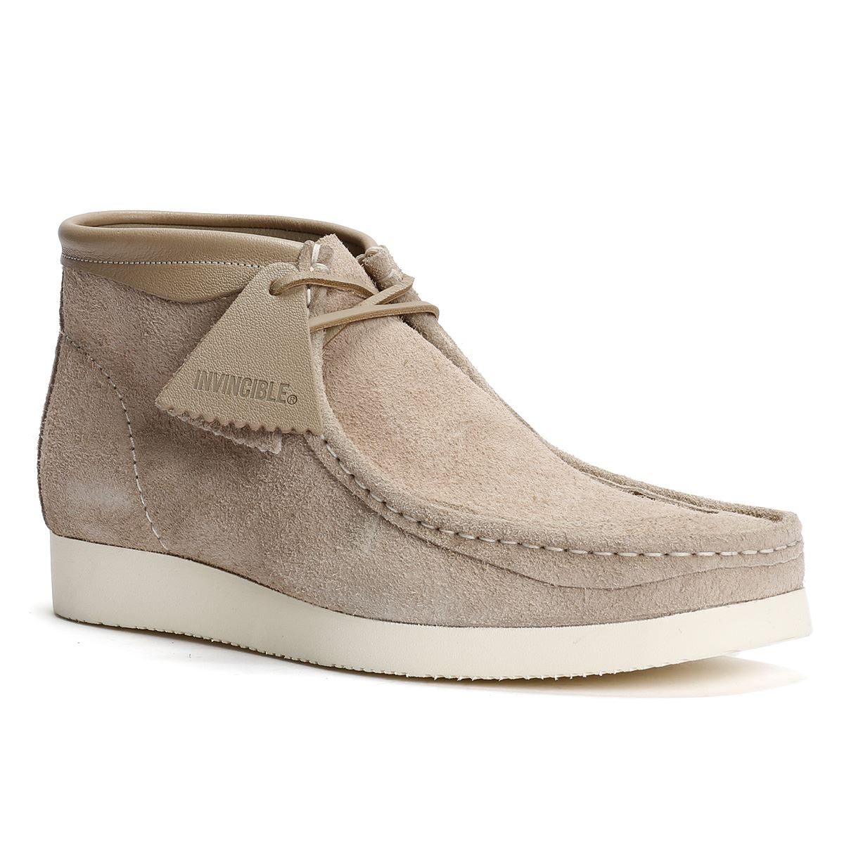 Clarks Originals Wallabee Combi Bottes Grises Pour Homme En Suède