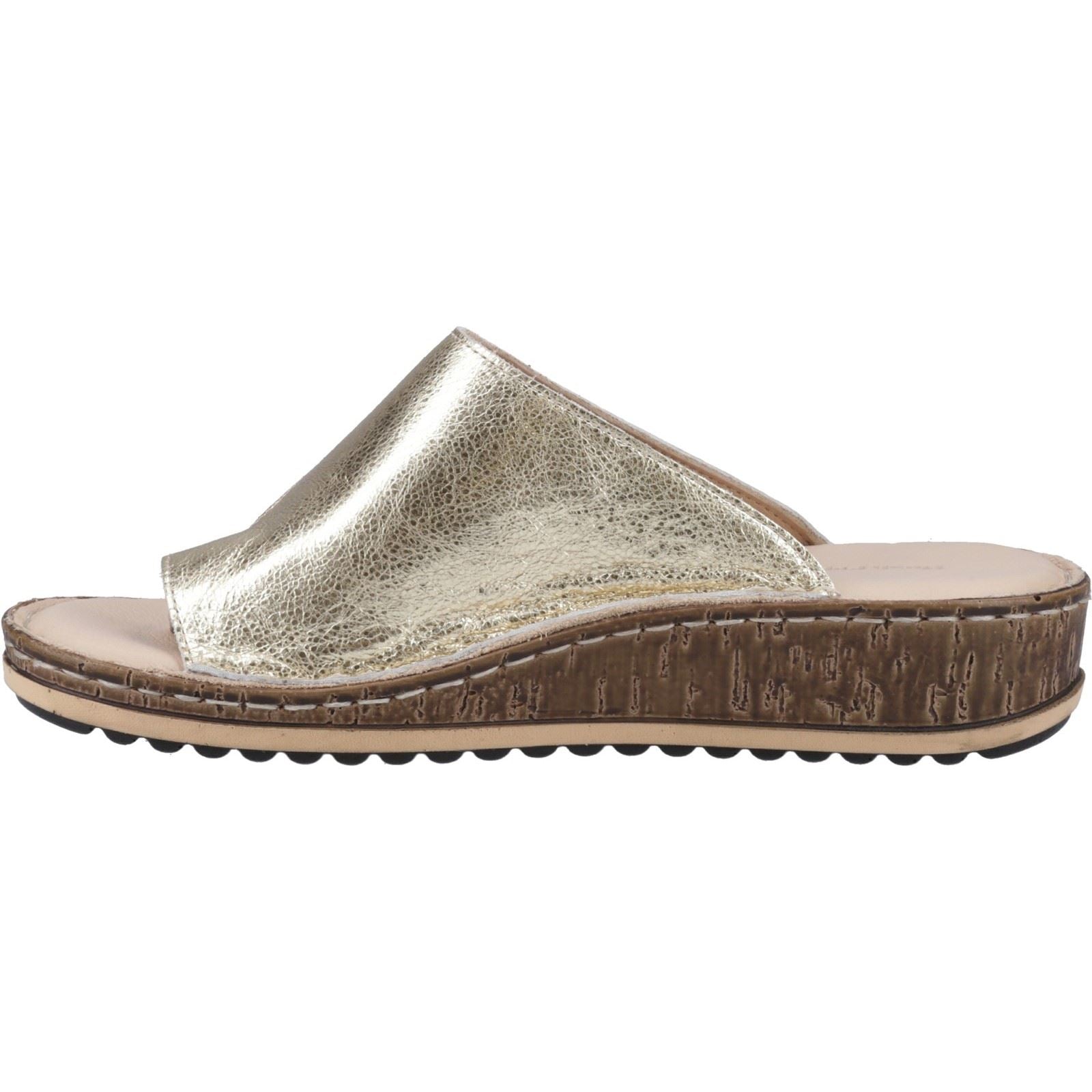 Hush Puppies Elissa Toepost Sandales Femme En Or En Suède