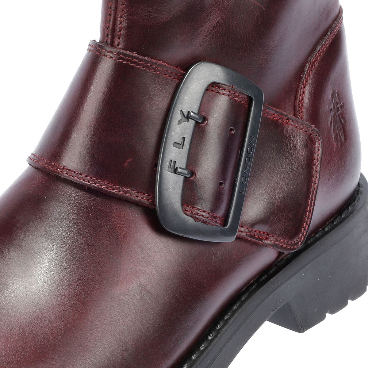 Fly London Rily Bottes En Cuir Rouge Pour Femmes