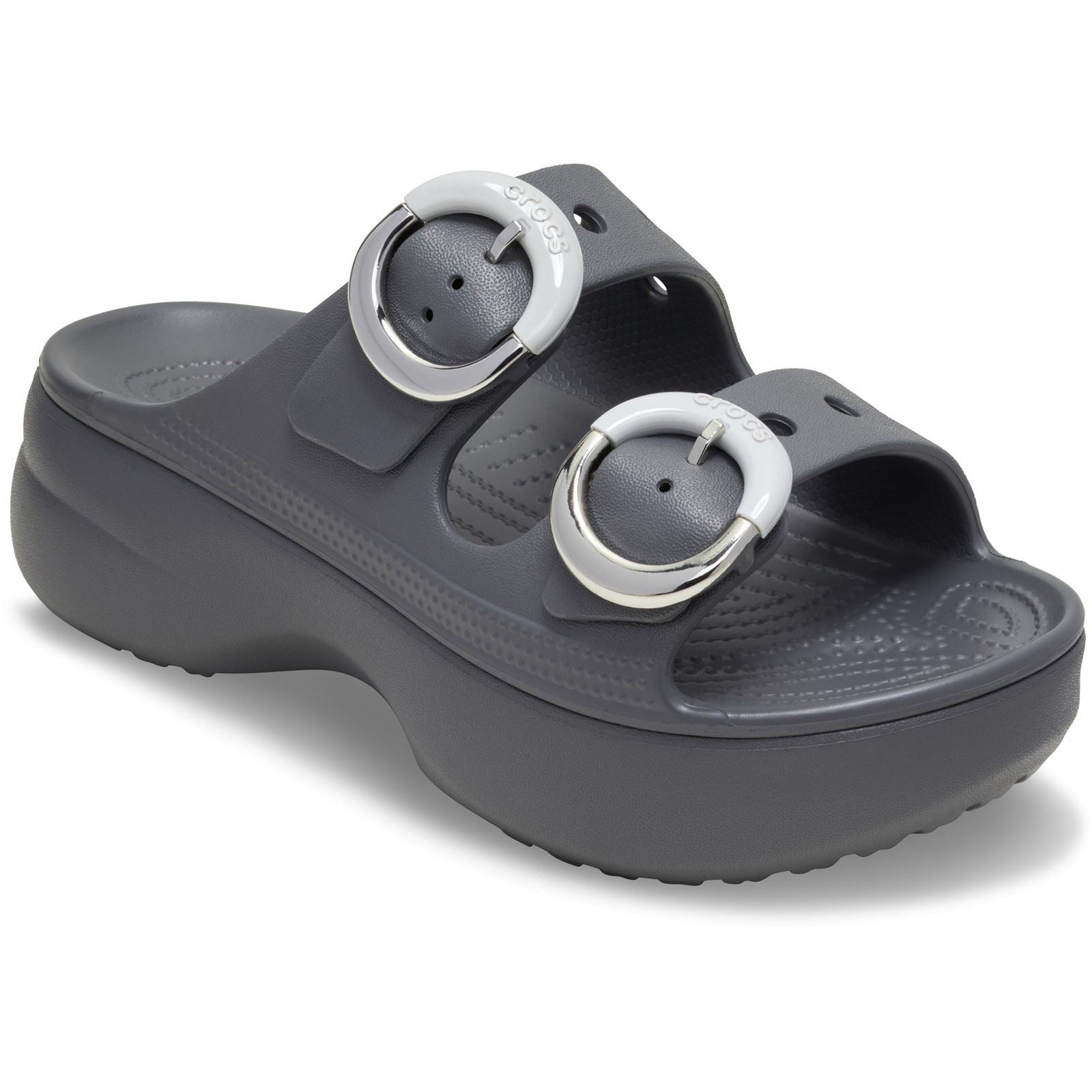 Crocs Saturday Platform Buckle Sandales En Carbone Pour Femmes Eva