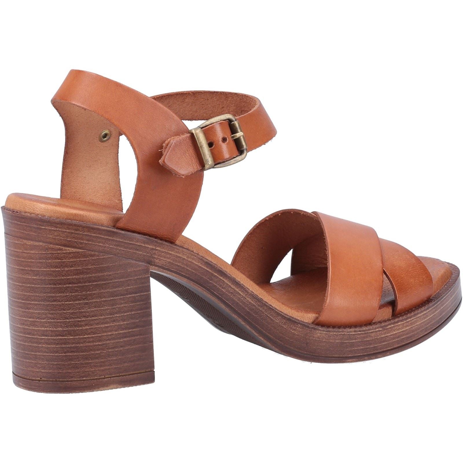 Hush Puppies Georgia Sandales En Cuir Pour Femme Couleur Tan