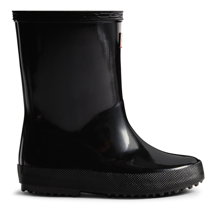 Hunter Kids First Gloss Bottes En Caoutchouc Noires Wellington