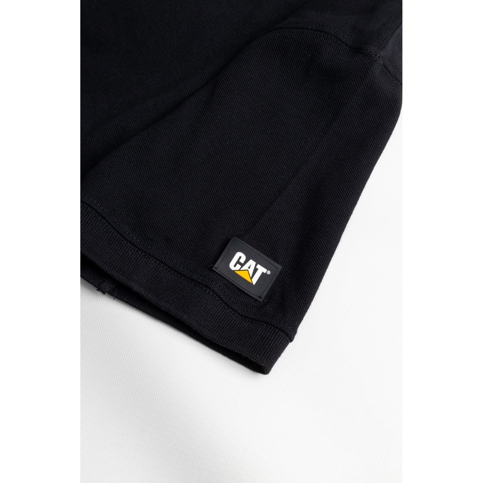 Caterpillar Essentials Polo Noir En Coton Pour Homme
