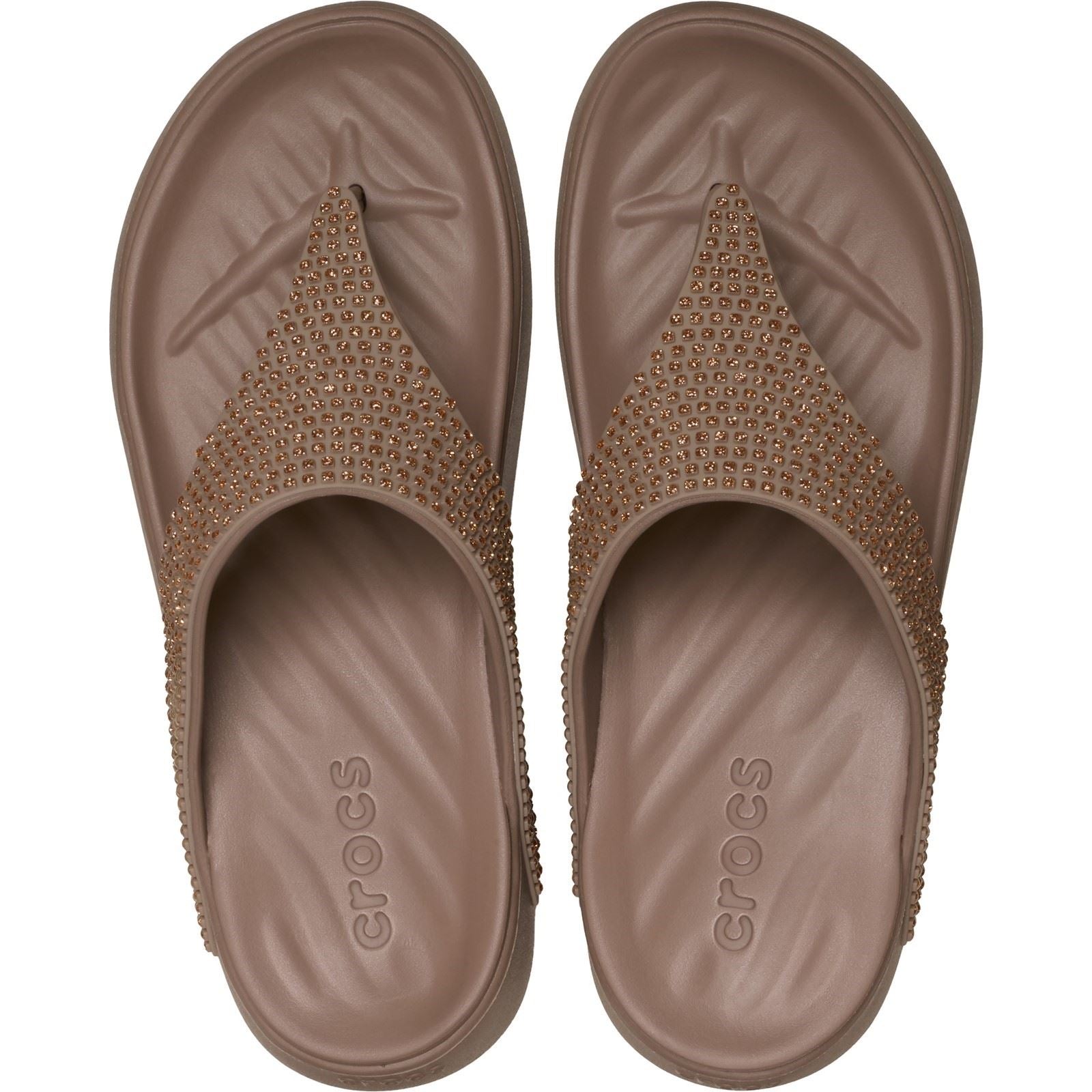 Crocs Getaway Triangle Sandales Latte Eva Pour Femmes