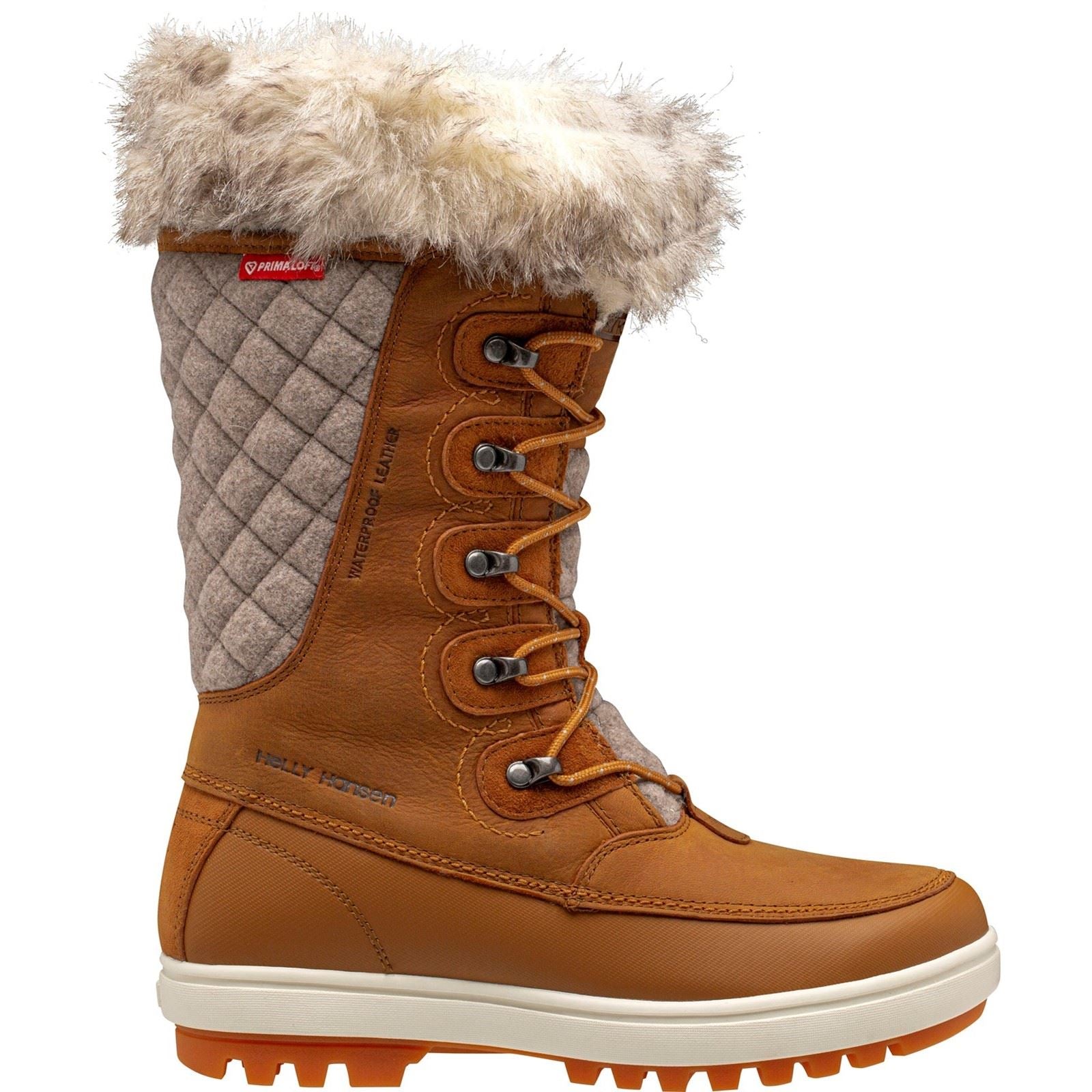 Helly Hansen Sport Garibaldi Bottes Mi-mollet D'hiver Pour Femmes En Cuir Nouveau Blé/kaki Foncé