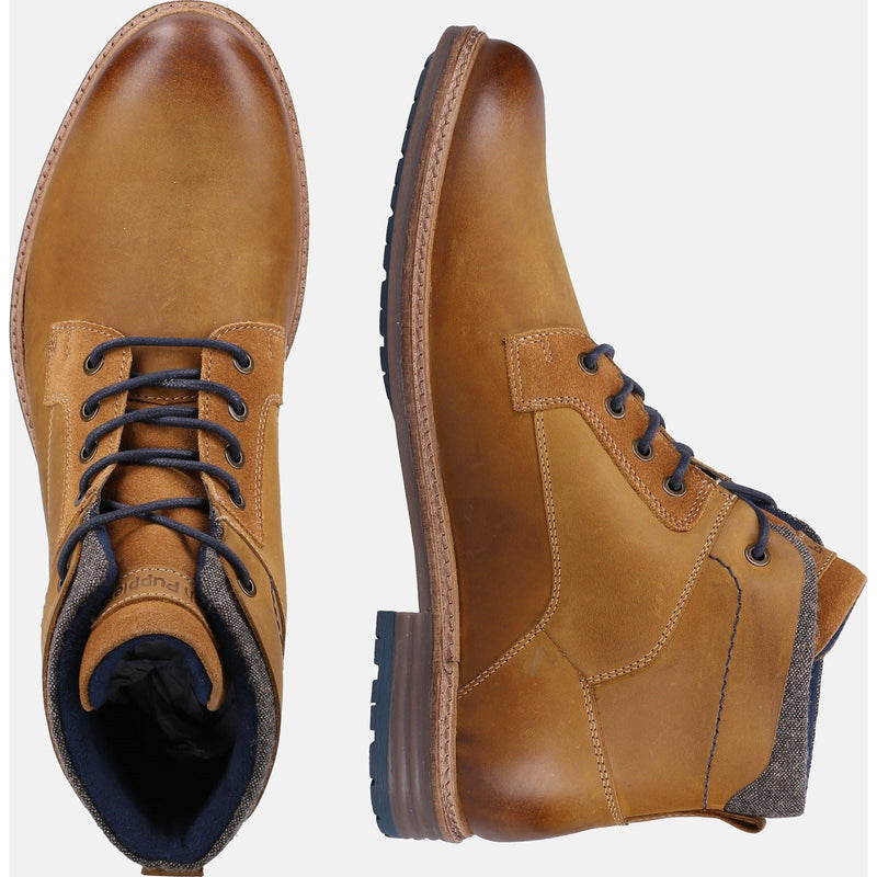 Hush Puppies Joel Bottes Pour Hommes En Cuir Couleur Chameau