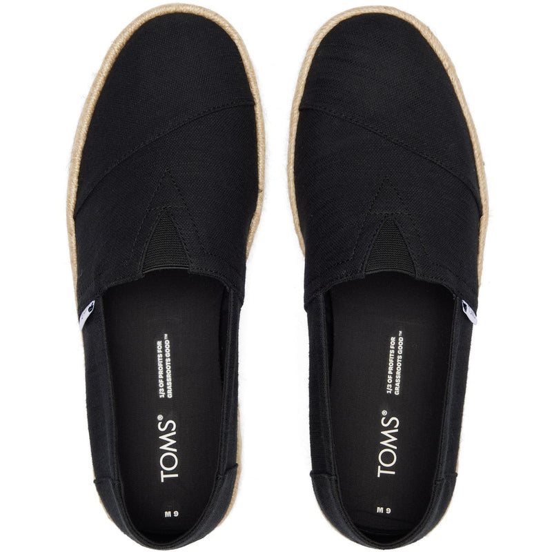 TOMS Alpargata Rope 2.0 Espadrilles Noires Pour Hommes En Coton 100%