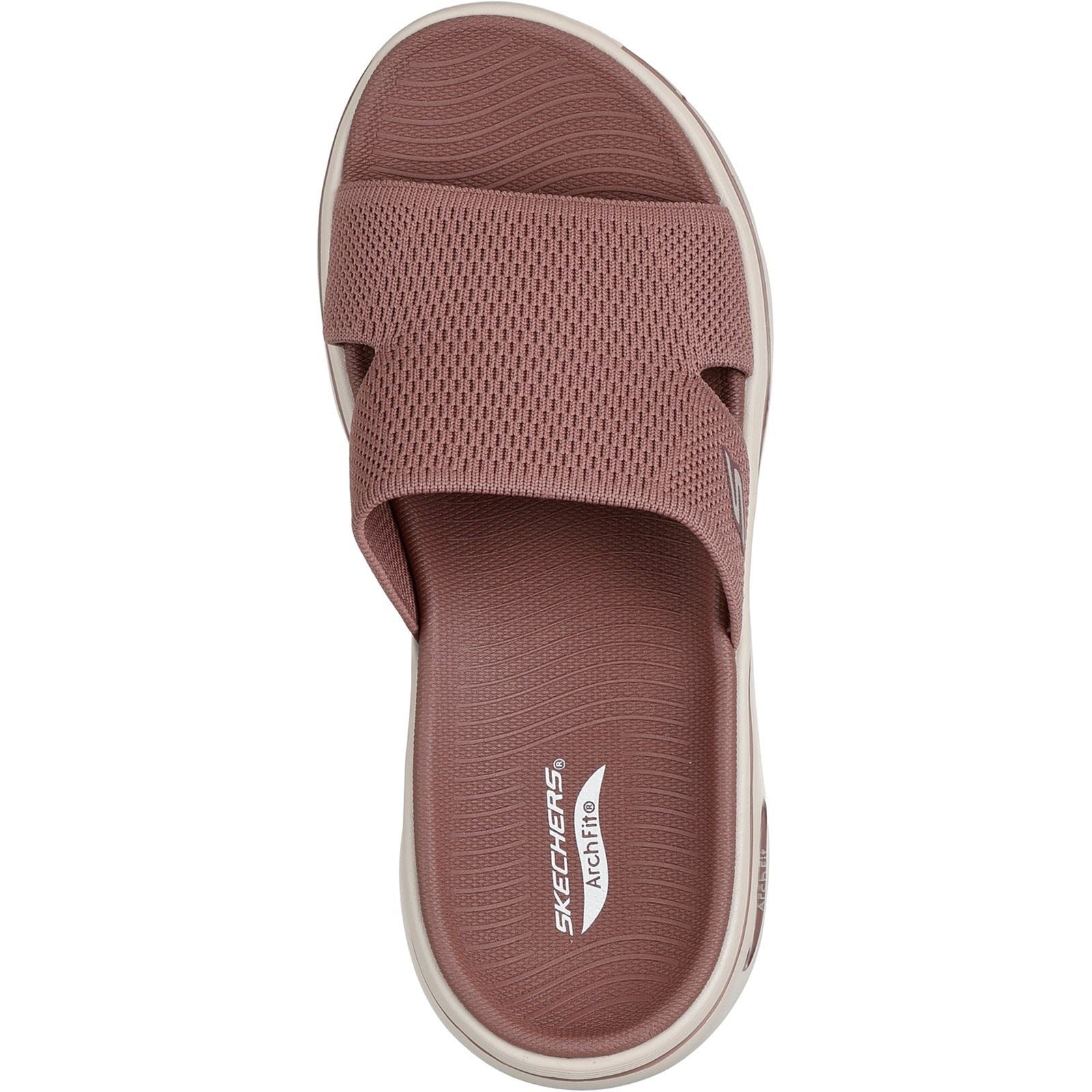 Skechers Go Walk Arch Fit 2.0 Sandales Marron Pour Femmes En Textile