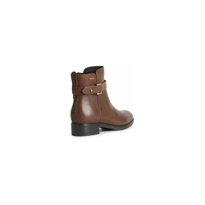 Geox Felicity Bottes En Cuir De Vachette Nappa Pour Femmes, Marron