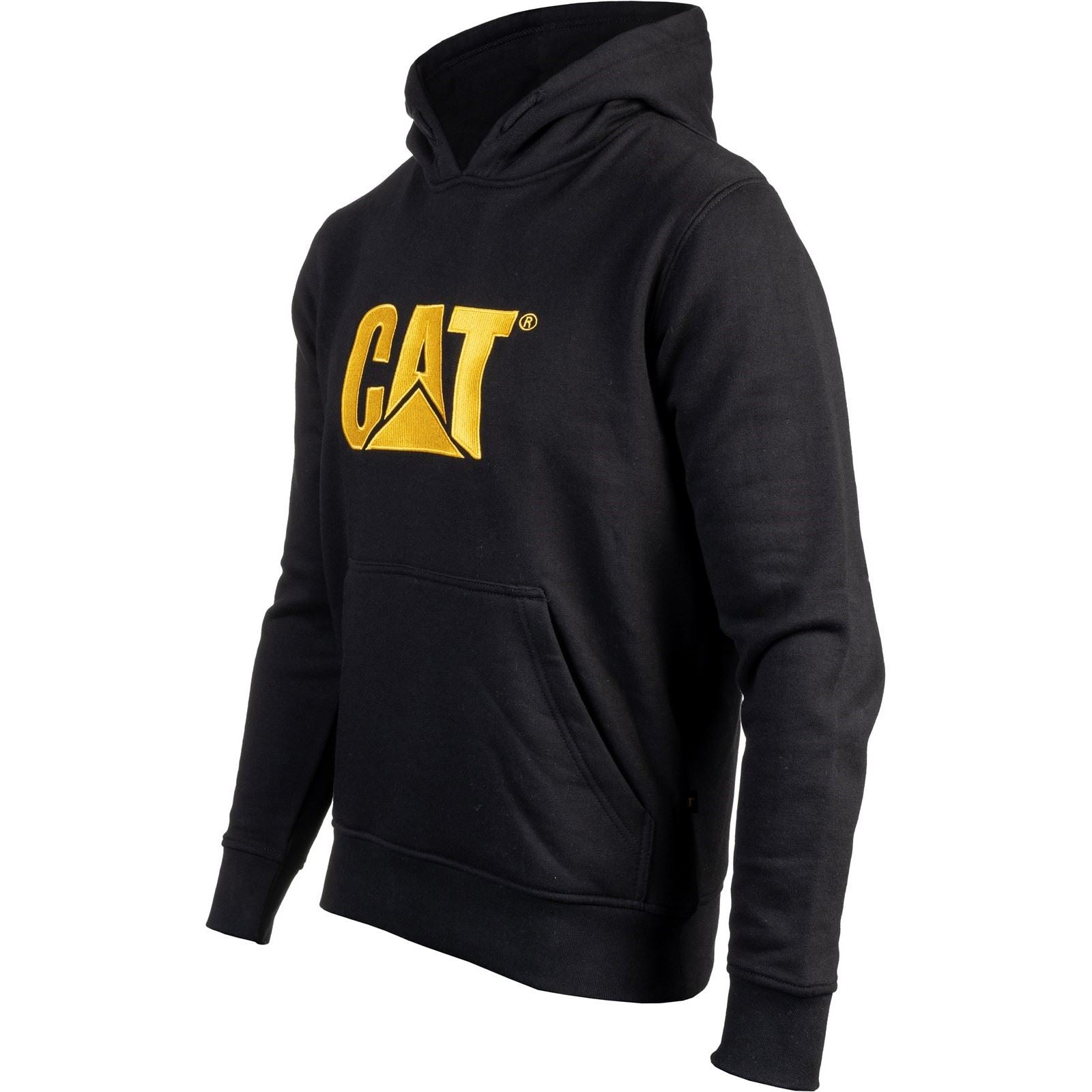 Caterpillar Trademark Sweatshirt À Capuche Noir En Coton Pour Homme