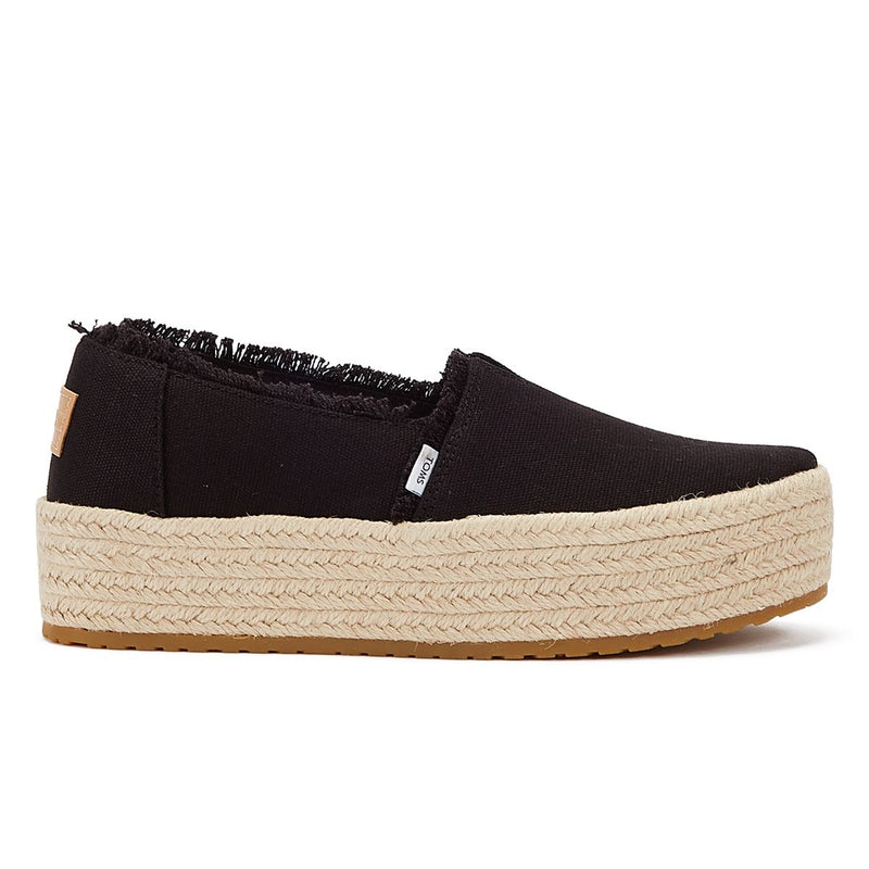 TOMS Canvas Valencia Femmes Black Espadrilles