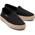 TOMS Carolina Espadrilles Noires Pour Femmes En 100% Coton
