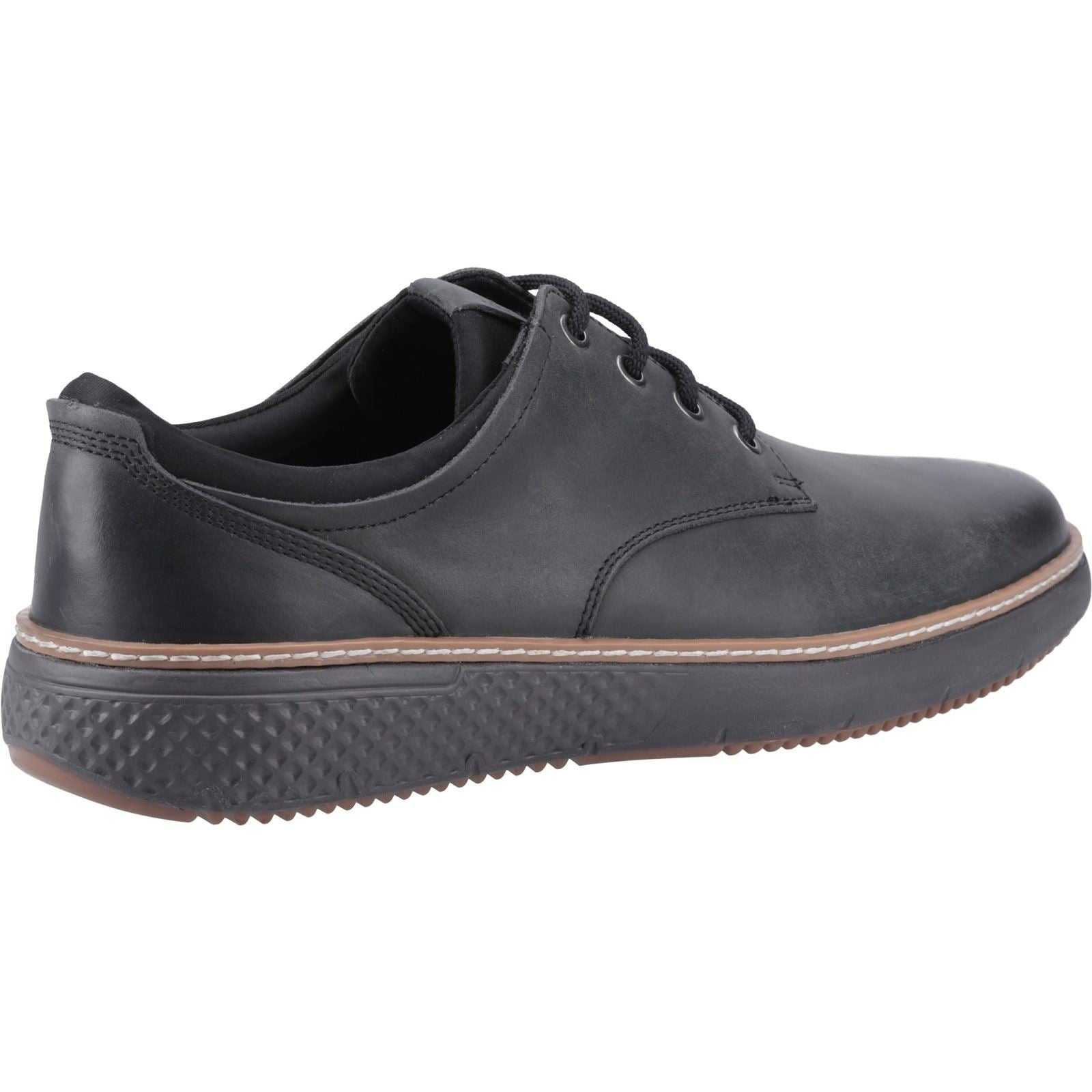 Hush Puppies Kash Chaussures En Cuir Noir À Lacets Pour Hommes