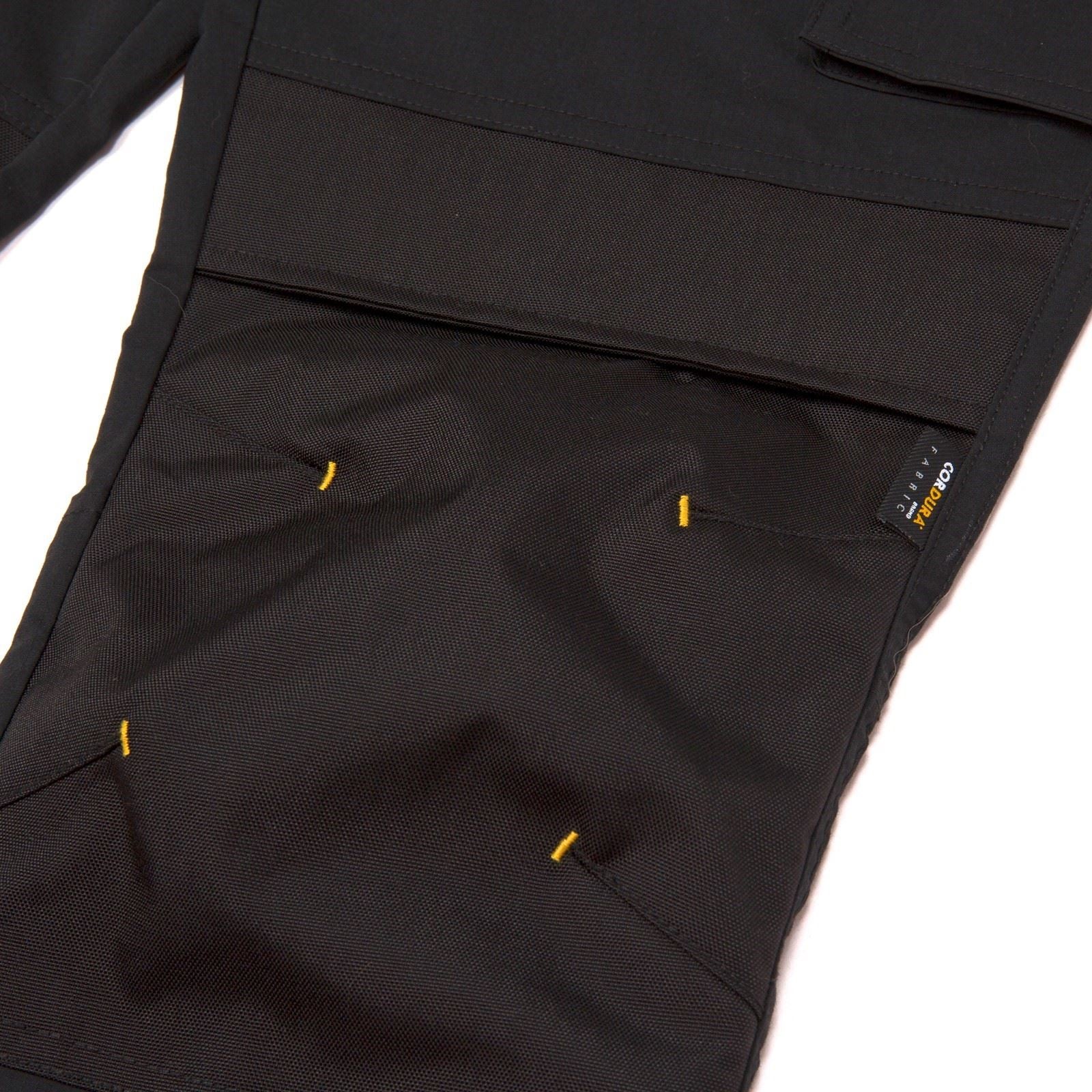 Caterpillar Nexus Knee Pocket Stretch Pantalons Noirs En Coton Pour Hommes - Extérieur