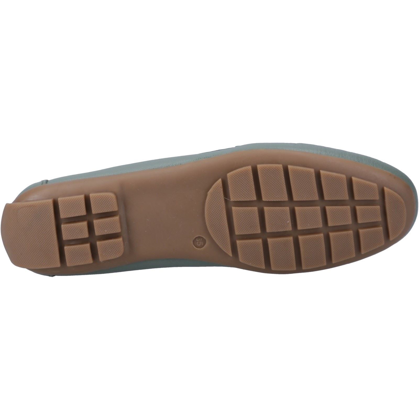 Hush Puppies Eleanor Femmes Mocassins En Cuir Sauge