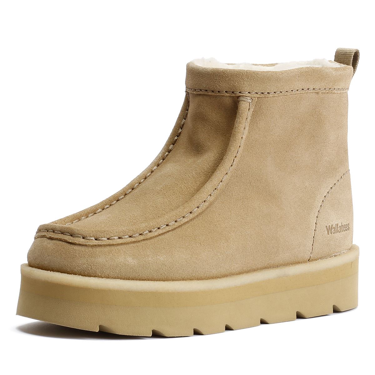 Clarks Originals Meare Rooey Bottes Beiges Pour Femmes En Suède