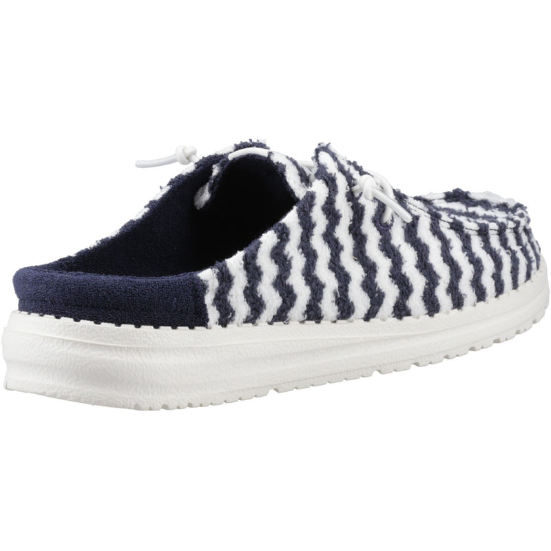 HEYDUDE Wendy Slip Terry Stripe Blazer En Polyester Pour Femme Bleu Marine / Mules Blanc Crème