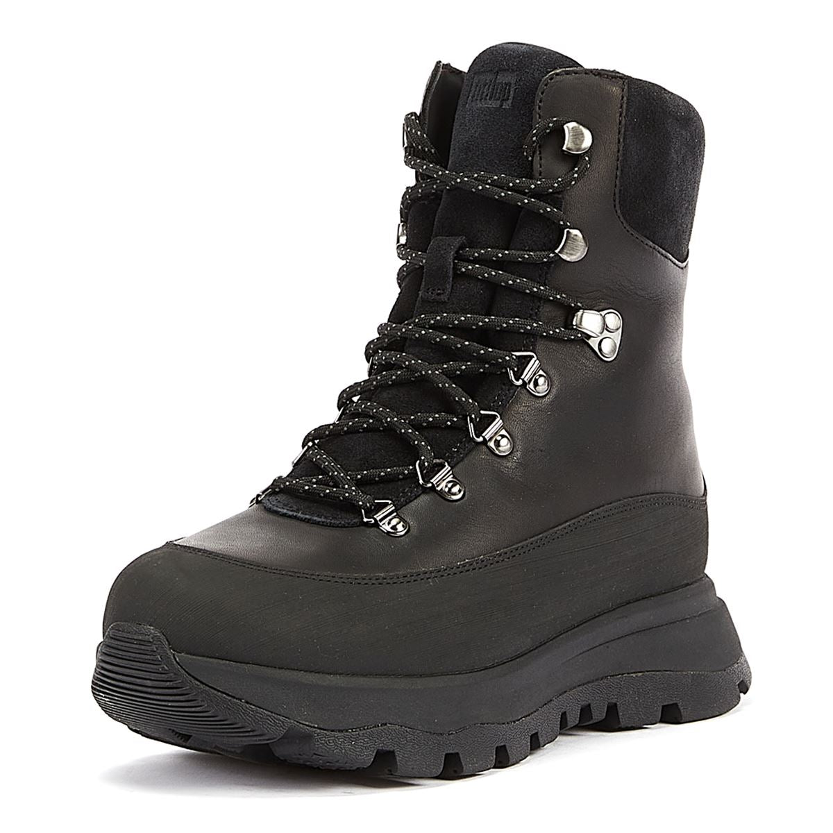 FitFlop Bottes Noires En Cuir Pour Femme Neo D-Hyker.