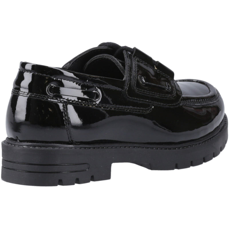Hush Puppies Lucy Chaussures Bateau Noires Pour Filles En Cuir